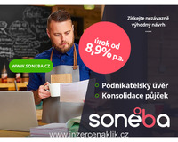 SONEBA – sloučení půjček, vyplacení exekucí; 608 174 900